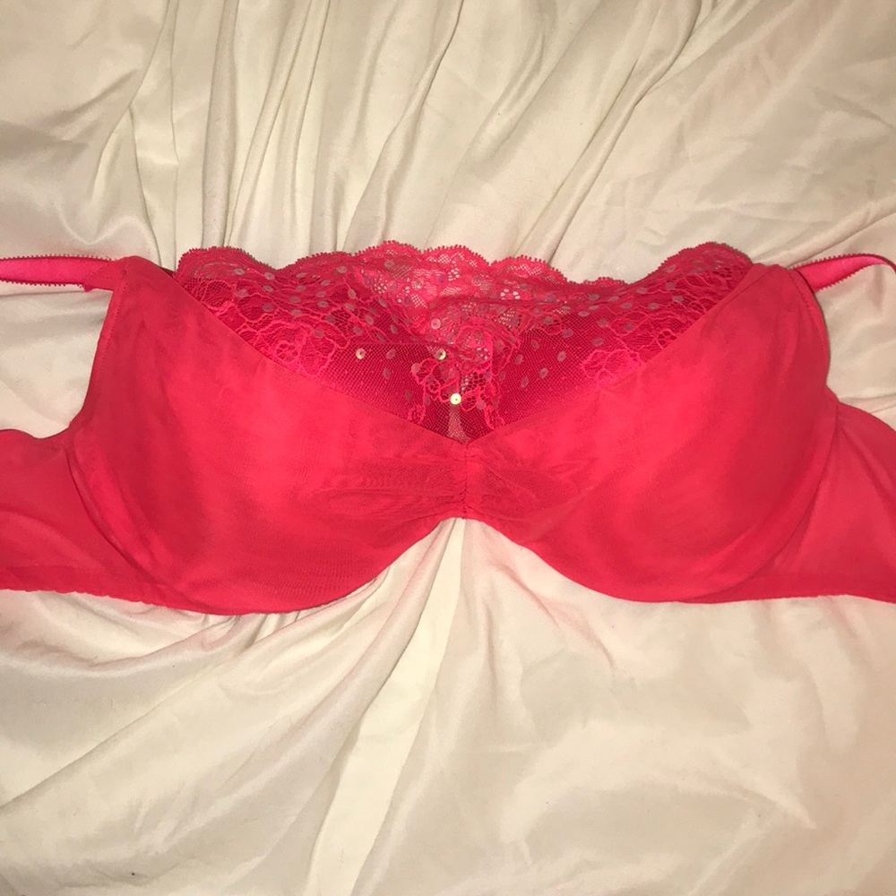 Gorgeous hot pink bra with sequins